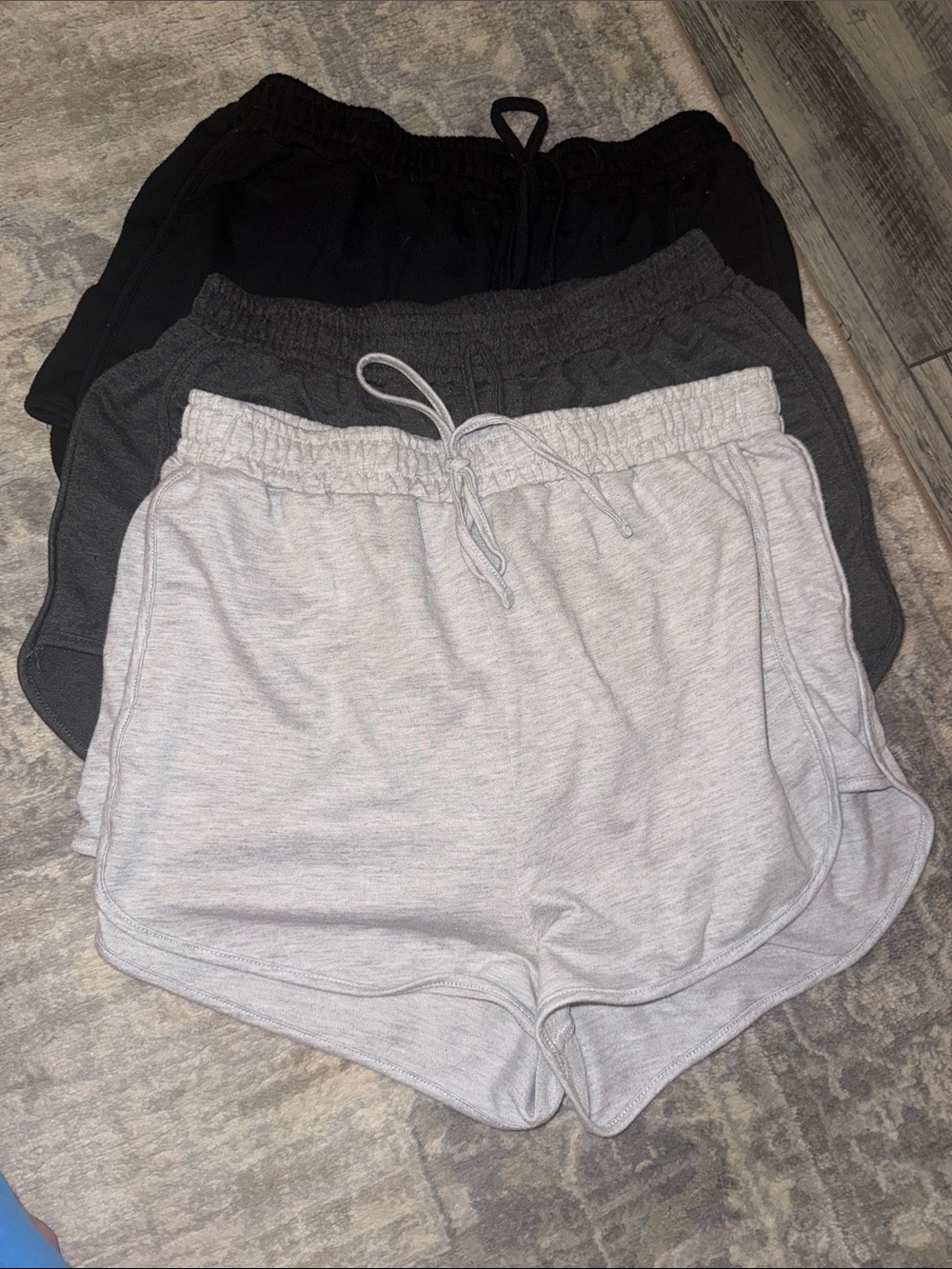 SHEIN Light Gray Elastic Drawstring Lounge Shorts